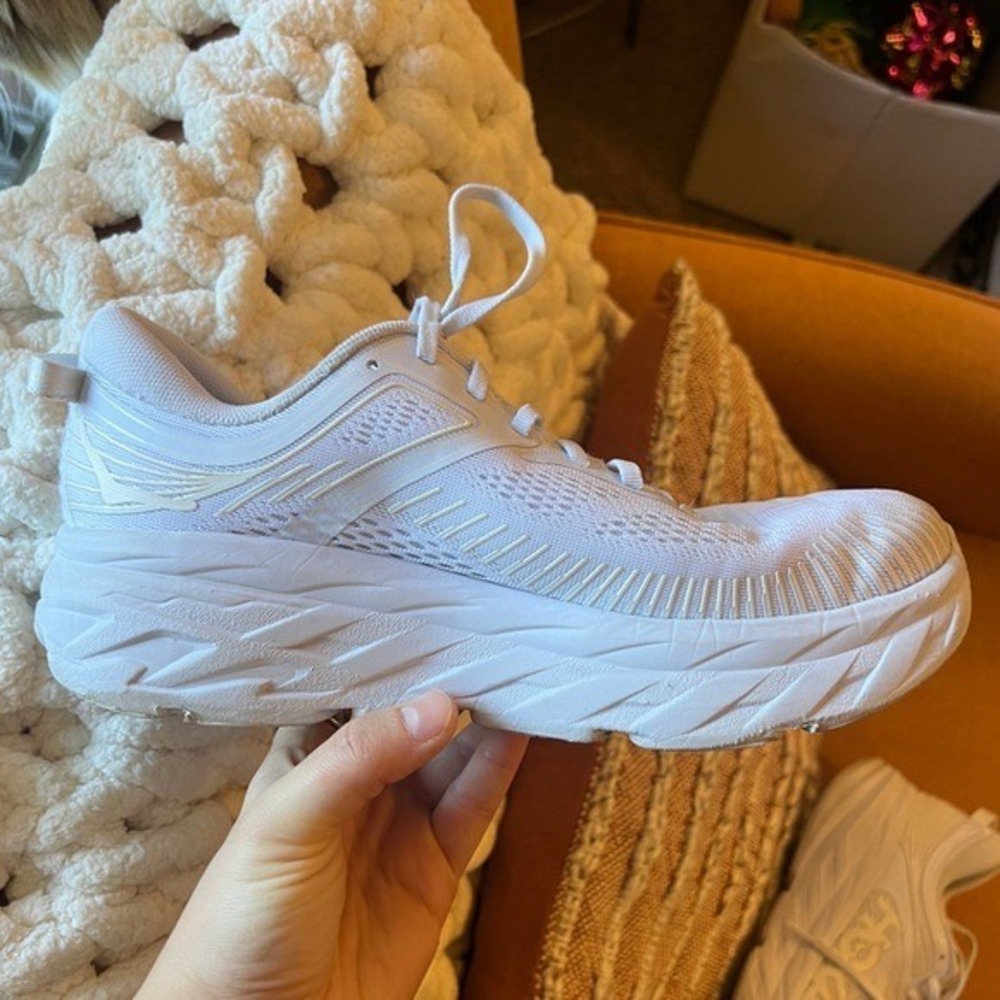 Hoka One One Men's White/White Bondi 7, White, Size 8 - Picture 7 of 11